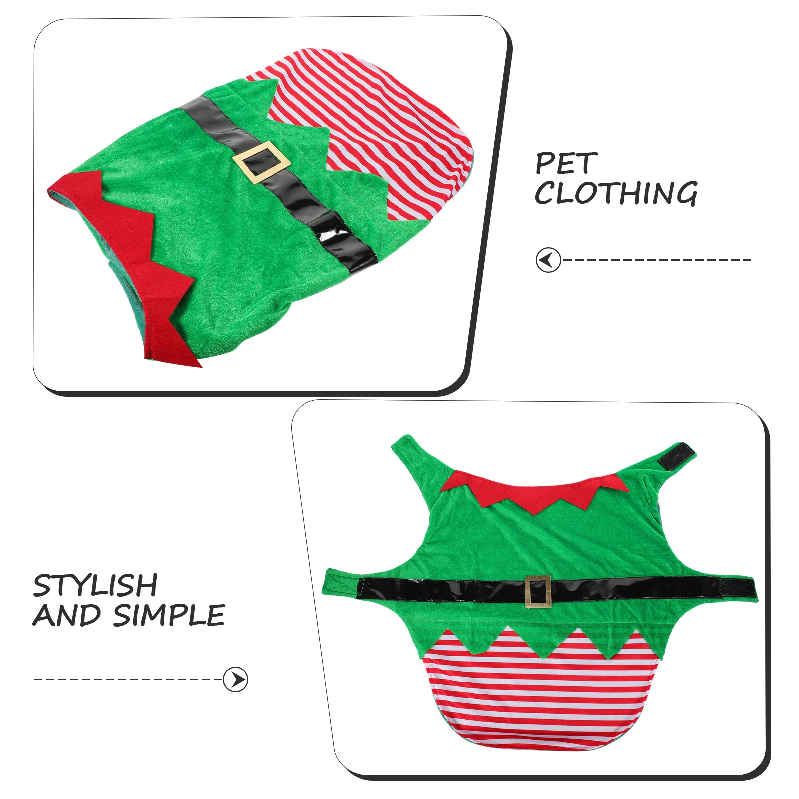 

Christmas Dog Clothes Velvet Coat Lovely Red Pajamas Set Pet Transformation Costume High quality Material Comfortable Breathable