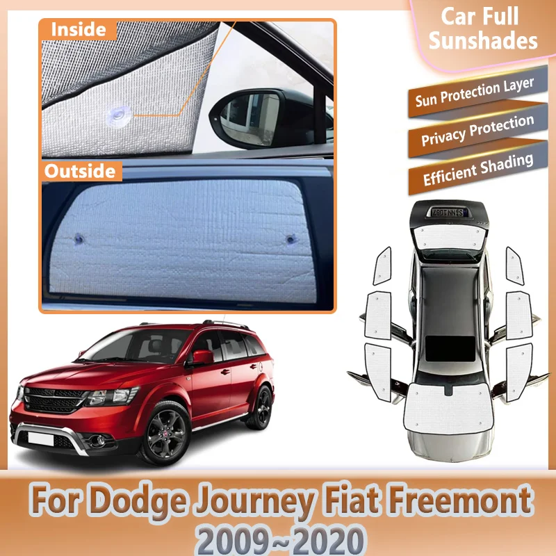 

Car Full Sunshades For Fiat Freemont Dodge Journey JC 2009-2020 2015 Anti-UV Visor Sun Protection Cover Shades Auto Accessories