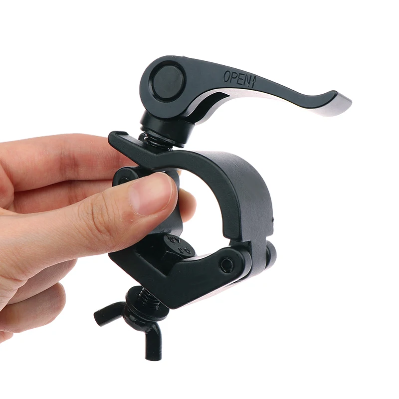 Fast Lock Lighting Clamp 1 Piece Aluminium Truss Clamps 28-35mm Tube O Hook Stage Lighting Mount Bracket