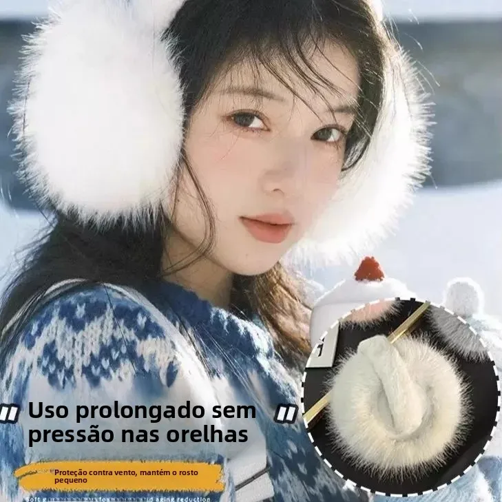 korean-style-white-fluffy-ear-muffs-women's-outdoor-winter-cycling-windproof-warm-protection-ear-covers-frostproof-ear-pads