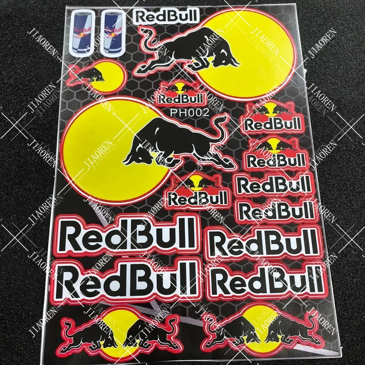 

Рождественский красный бык с логотипом мотоцикла, наклейки на шлем, комплект наклеек # 1