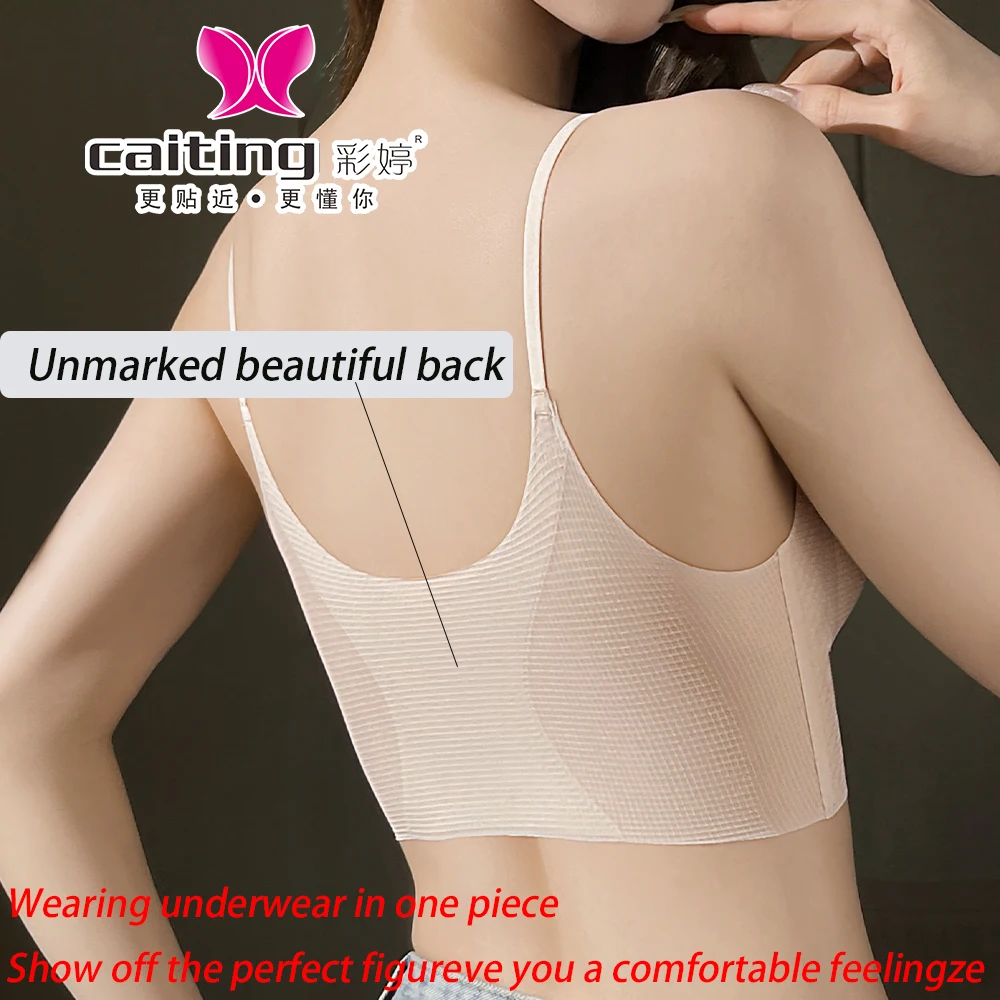 Caiting verão sem costura bralette com alças leves e fofas de boa qualidade sutiã feminino roupa interior estilo colete capa de sutiã