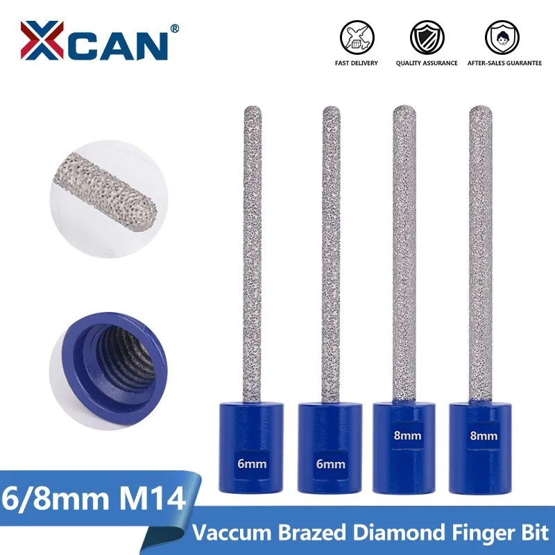 

XCAN Diamond Milling Bit 6/8mm Dia with M14 Thread for Enlarge Hole Drilling Ceramic Tile Porcelain Marble Drilling Crown