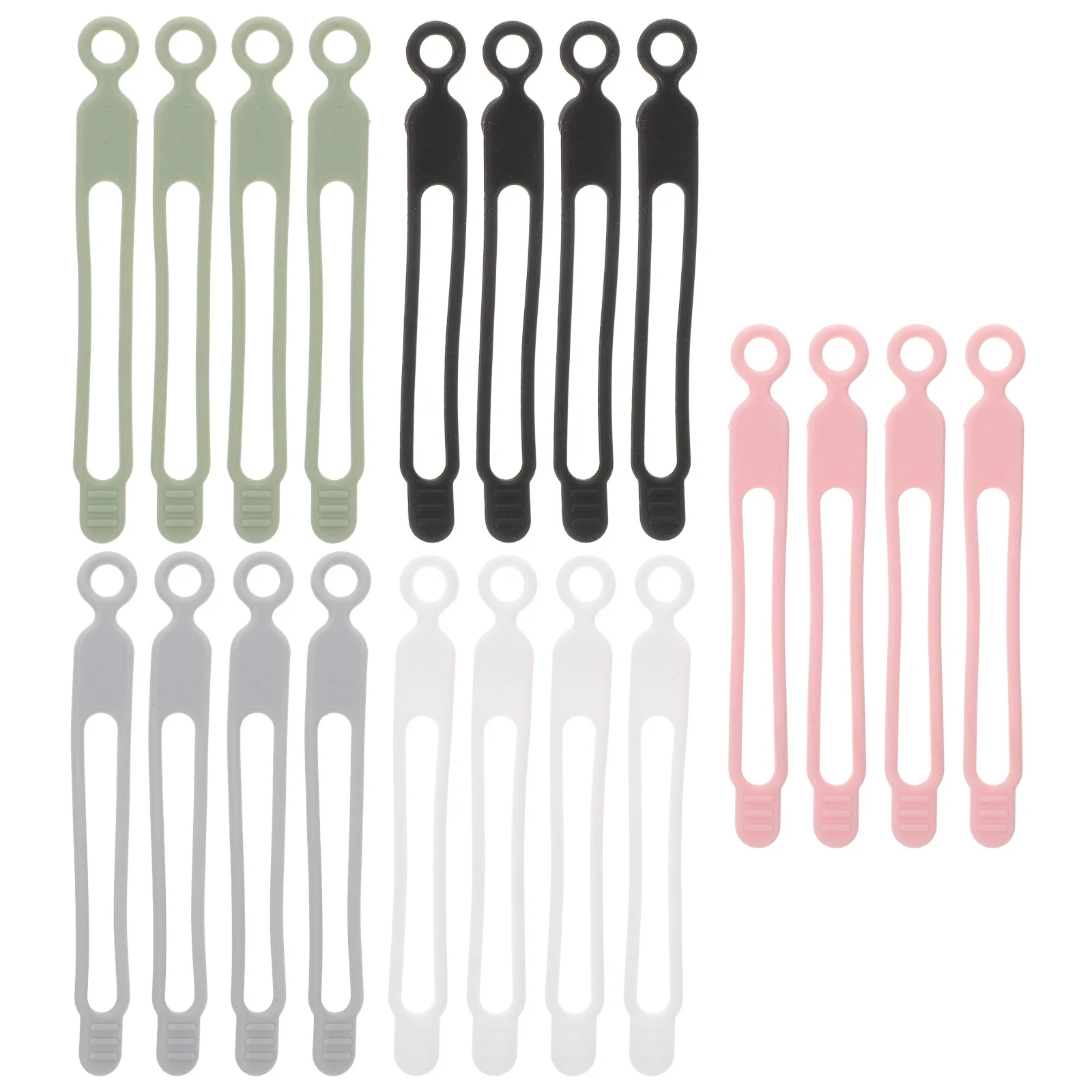 20 قطعة منظم الكابلات سيليكون قابل للتعديل الحبل قابلة لإعادة الاستخدام إدارة الأسلاك العلاقات للبيانات كابلات USB تخزين حارس التفاف #2