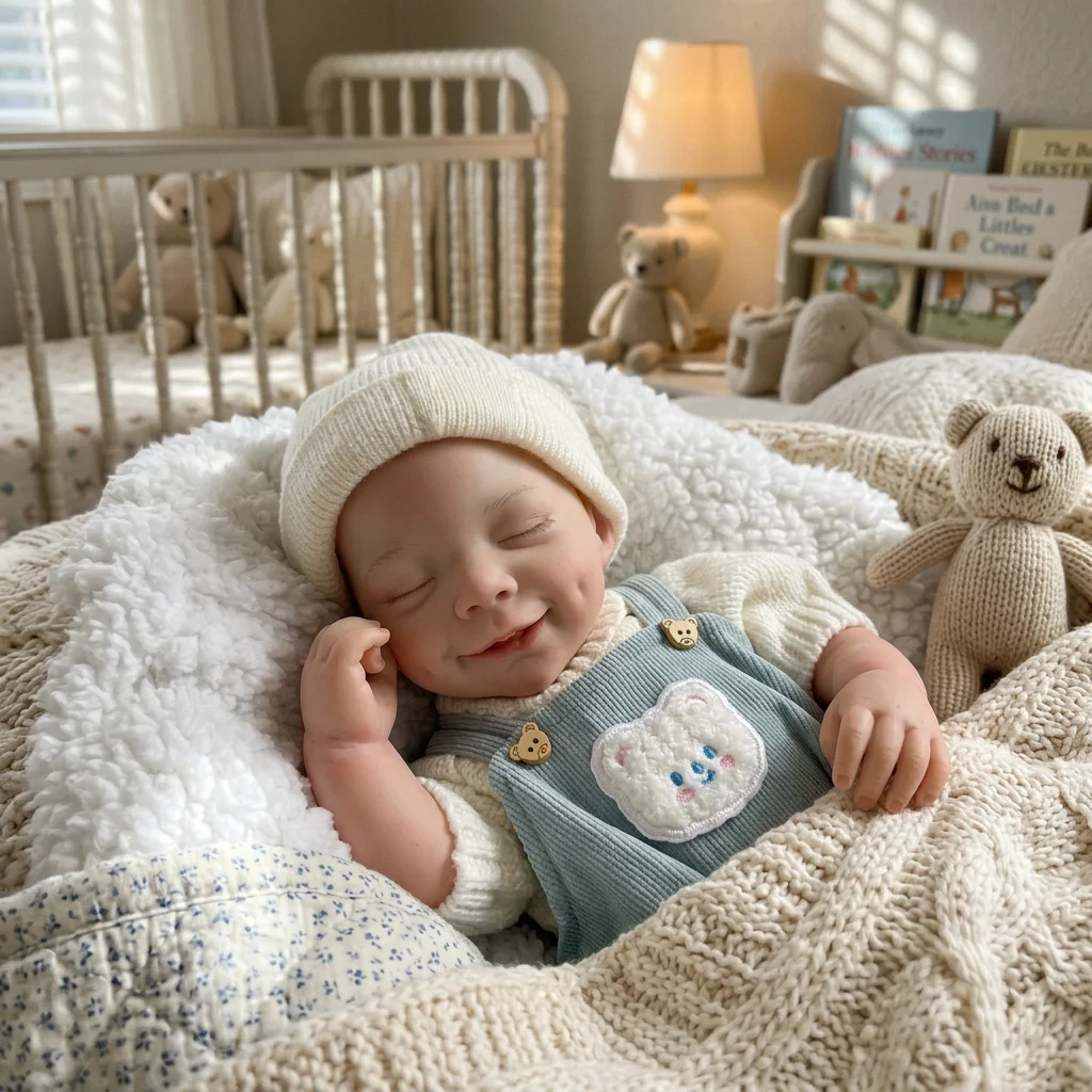 16 Inch Full Body Silicone Reborn Baby Doll April Hand Painted Soft Touch Washable Bebe Reborn Collectible Art Display Gift