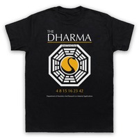 LOST UNOFFICIAL THE DHARMA INITIATIVE CULT TV SHOW MENS & WOMENS T-SHIRT High Quality Cotton Tops