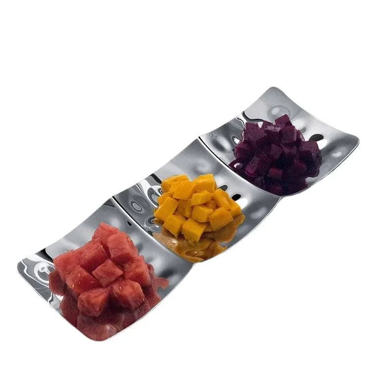 

European dining table fruit plate, creative light luxury snack plate, candy dried fruit nut grid tray