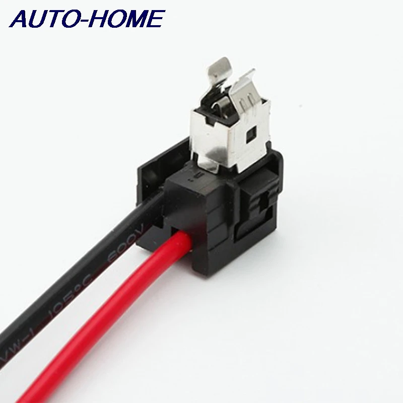 2Pcs Headlight Bulb Socket Wiring Harness Connector Plug Adapter Line For H1 Bulb Car Headlight Connection Socket
