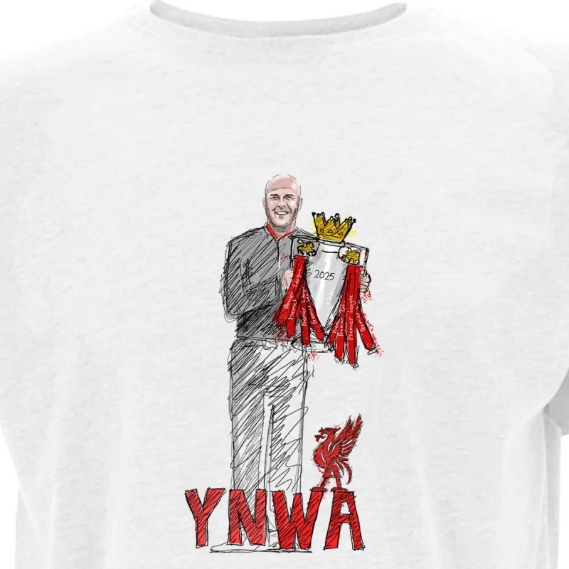Arne Slot – Liverpool FC, Liverpool FC_00000038- Camisetas con estampado dibujado a mano tanto para hombres como para mujeres en verano 2025 nueva camiseta