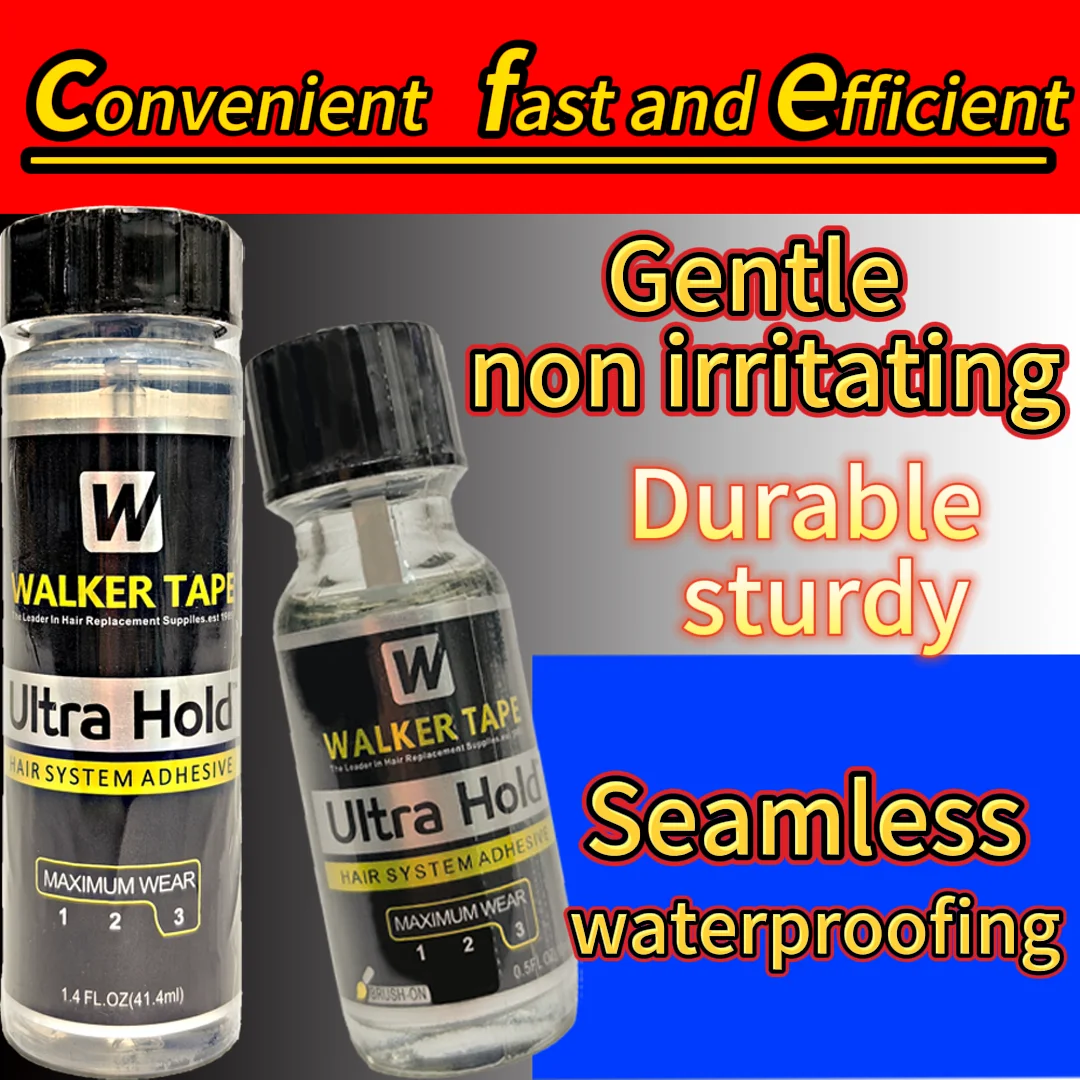 Ultra Hold Waterproof Walker Tape Lace Glue, Suitable for Cosplay Wigs, False Ears, Beards - Seamless, Durable, Fast, Warm