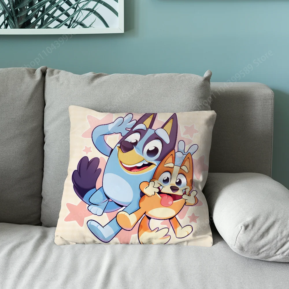 Cartoon B-Bingo-o Blue-yS Pillow Case Soft Cushion Cases for Farmhouse Sofa Decor Home Decorations and Protector