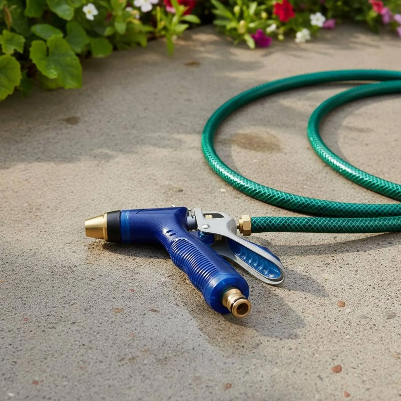 Car Wash Spray Wear-Resistant Metal Hose Nozzle Metal Hose Sprayer Leak-Proof Outdoor Tool Easy Grip Handle for Gardening