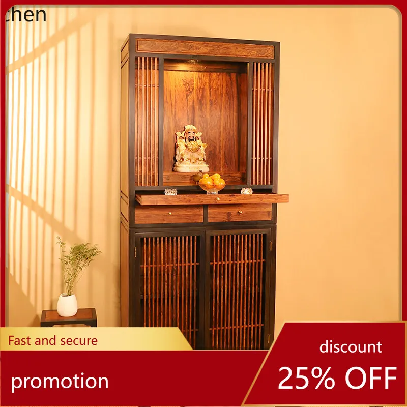 

Cz solid wood standing cabinet offering table guanyin buddha statue offering table god of wealth incense table