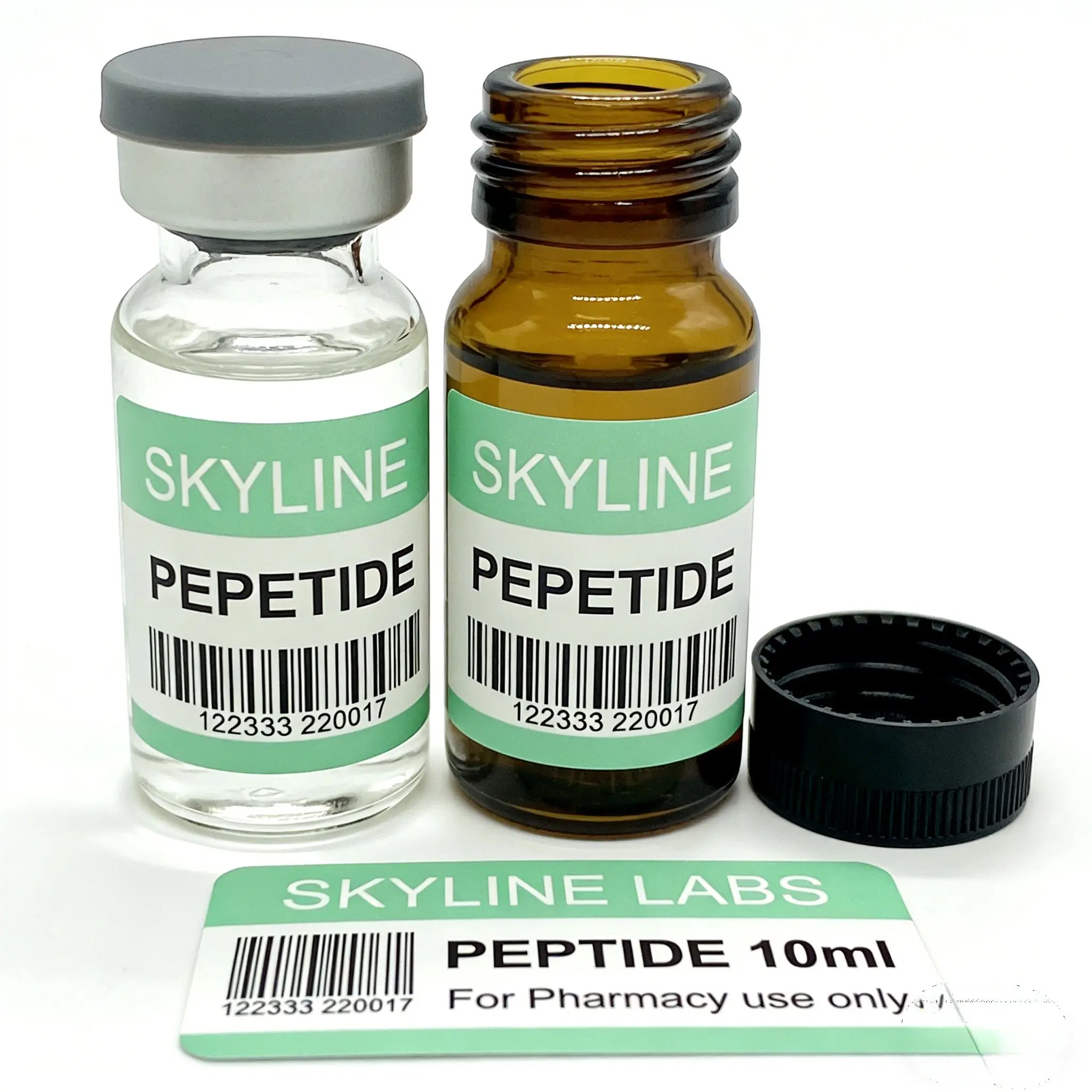 Custom Personalized Small Vial Labels,Double Layer Peptide Powder Packaging Stickers for 3ml 5ml 10ml Bottles