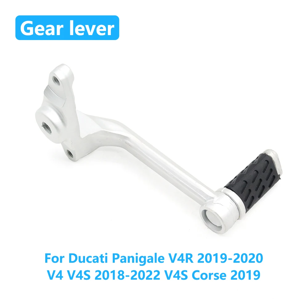 

For Ducati Panigale V4R V4S V4 V4S Corse 2018 2019 2020 2021 2022 Motorcycle Silver Gear Shift Foot Pedal Peg Lever Accessories