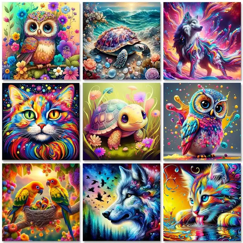 

SDOYUNO Full Square Round Diamond Embroidery Wolf Painting New Arrival 5D DIY Cross Stitch Animal Mosaic Decor For Home