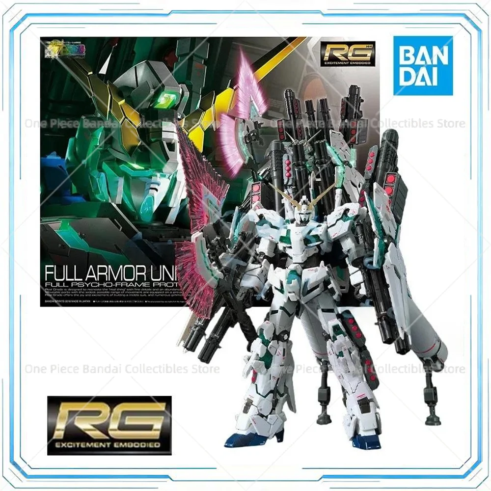 Bandai RG 1/144 GUNDAM FULL ARMOR UNICORN GUNDAM Model Kit Anime Action Fighter Assembly Models Collection Toy Gift for kid