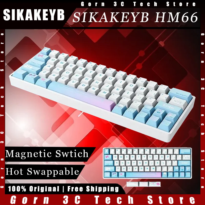 SIKAKEYB HM66 Mechanical Keyboard Wired Magnetic Switch E-sports FPS E-sports Valorant Customized Gaming Keyboard Pc Accessories