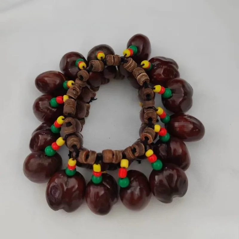 Fruit Shell Bell Bracelet Sound Healing Handmade Handbell Natural Plants Seed Bracelets Adult Meditation Percussion Instruments