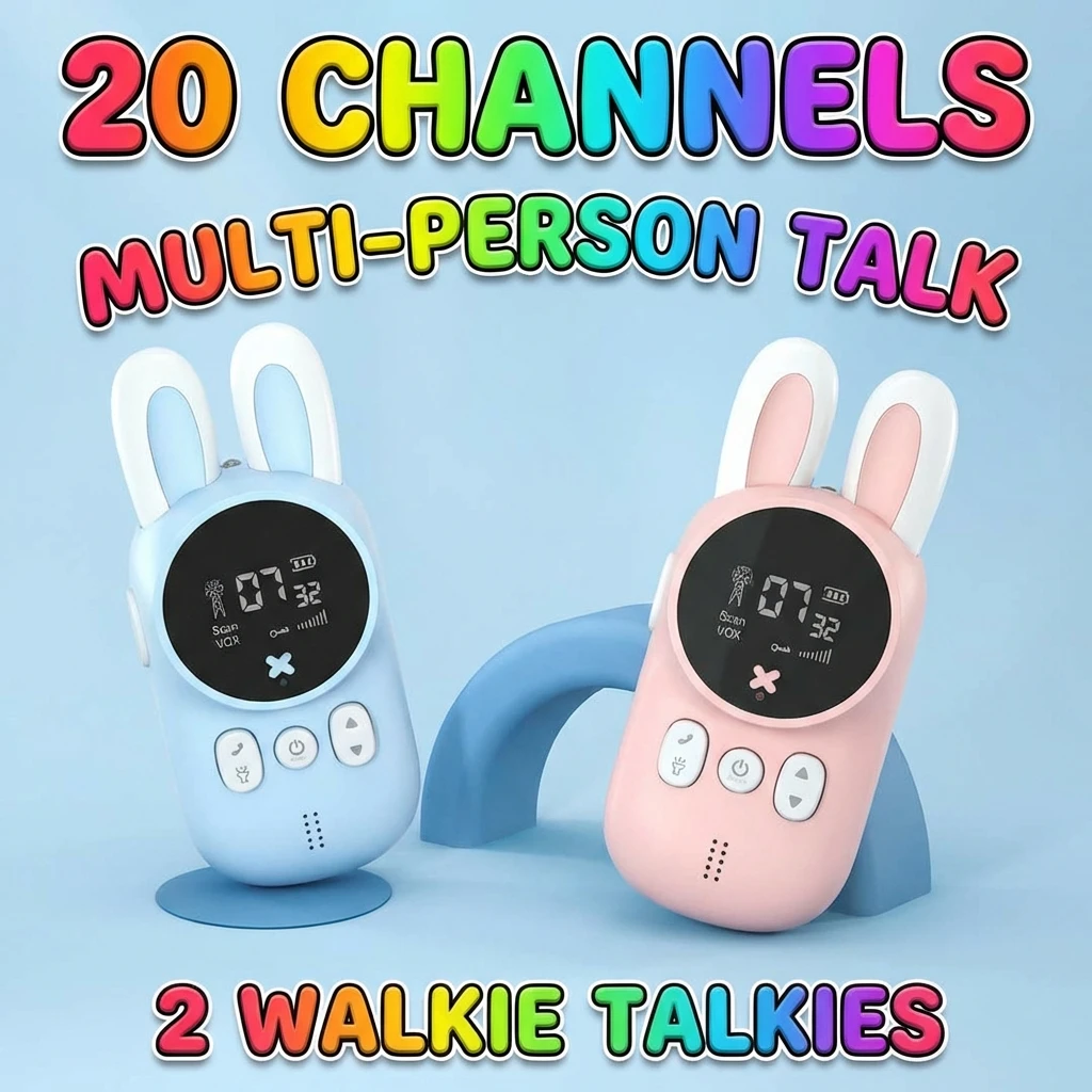 

2 шт. Детские рации с большим радиусом действия, портативные УВЧ-радиостанции с ремешком, интерком, подарки для мальчиков и девочек