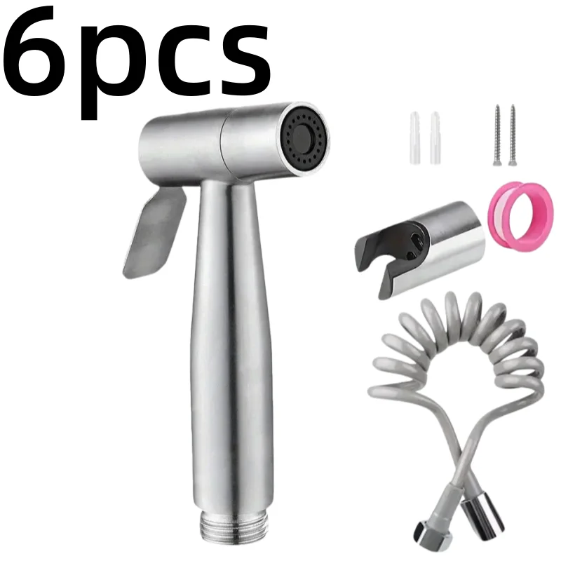 SUS304 Stainless Steel Bidet Sprayer Set Handheld Toilet Spray Gun With Spring Hose For Bathroom Toilet Washing Pet Cleaning