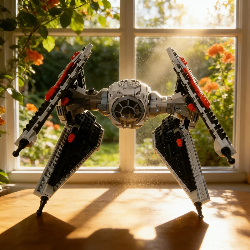 698pcs MOC Star Battle Super TIE Interceptor Model Toy Building Blocks Architecture Christmas Gifts Kids DIY Idea Education