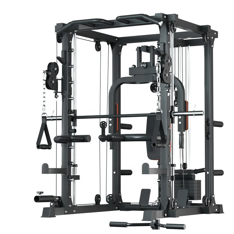 Smith Steel-entrenador integral para gimnasio, equipo de Fitness, pórtico, combinación doméstica, multifuncional, Unisex, uso Universal, cuerpo