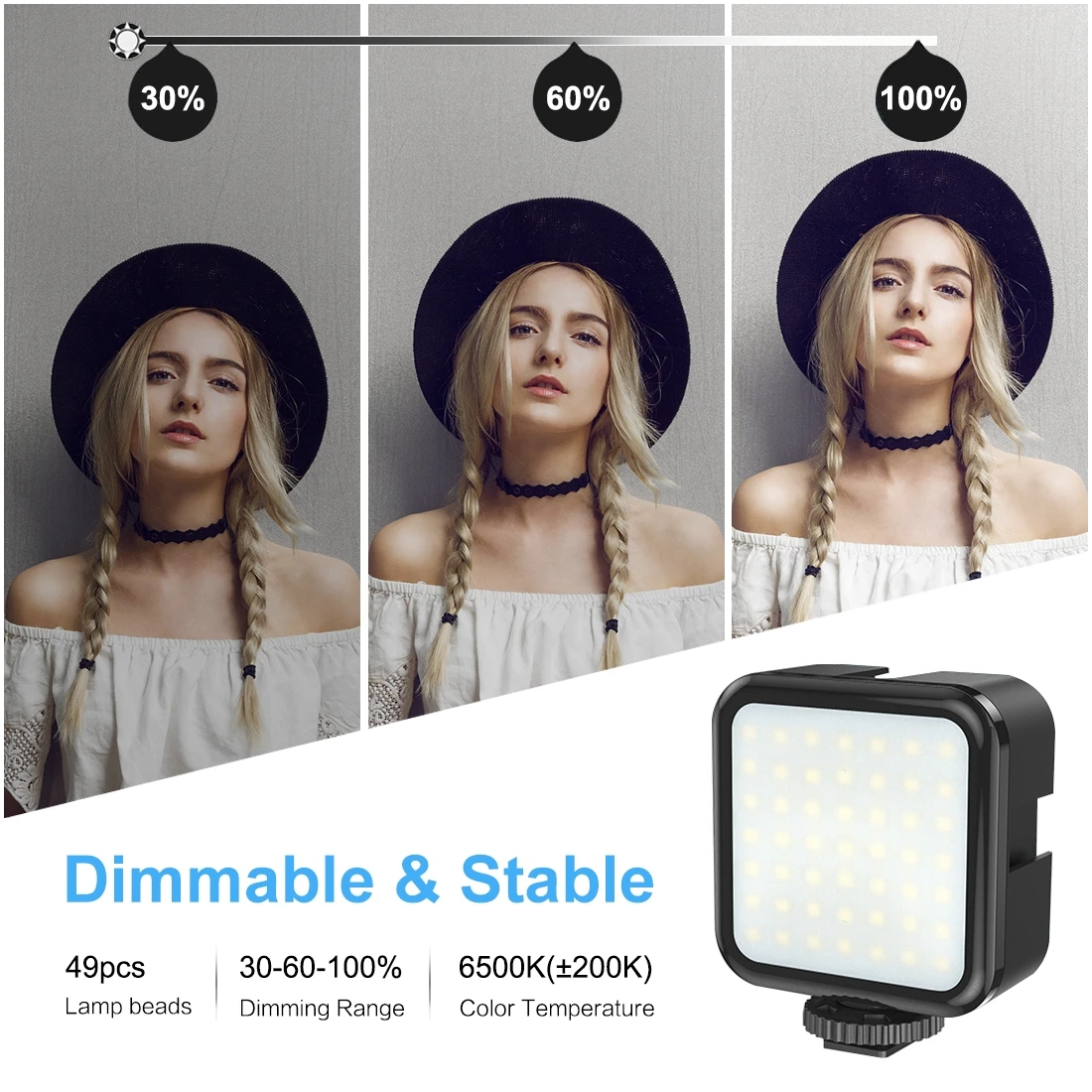 PULUZ U/C شكل المحمولة المحمولة DV قوس استقرار + LED إضاءة الاستوديو عدة والأحذية الباردة ترايبود رئيس لكاميرات SLR المنزل DV جاء