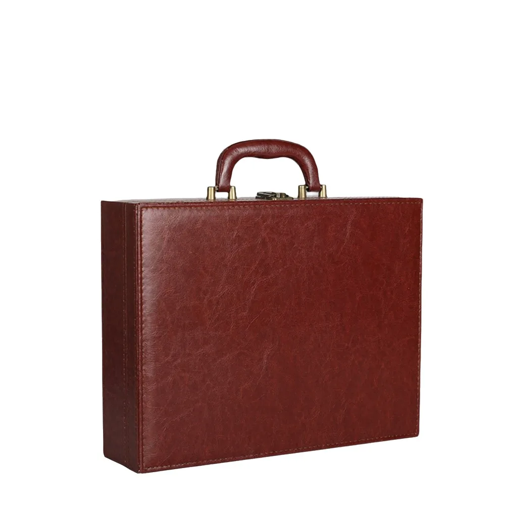 

Leisure PU Leather Room Delivery Box Handheld Business Document Storage Box Multifunctional Key Toolbox Women Men