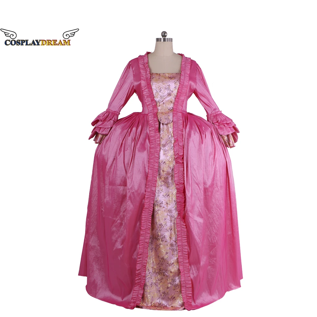 

Victorian Fancy Gown Medieval Queen Princess Duchess Dress Tudor Baroque Dress Pink Vintage Marie Antoinette Dress Custom Made