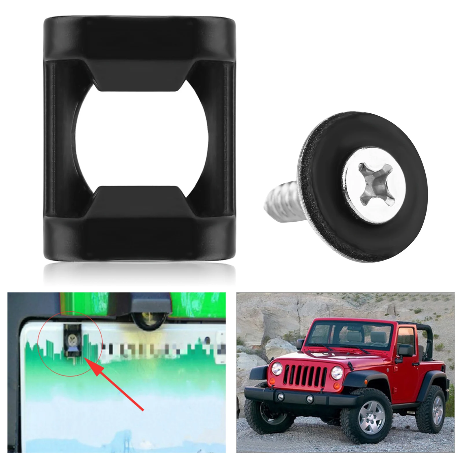 

Car Rear License Plate Mounted Bottle Opener Tailgate Accessory for Jeep Wrangler JK JKU TJ
