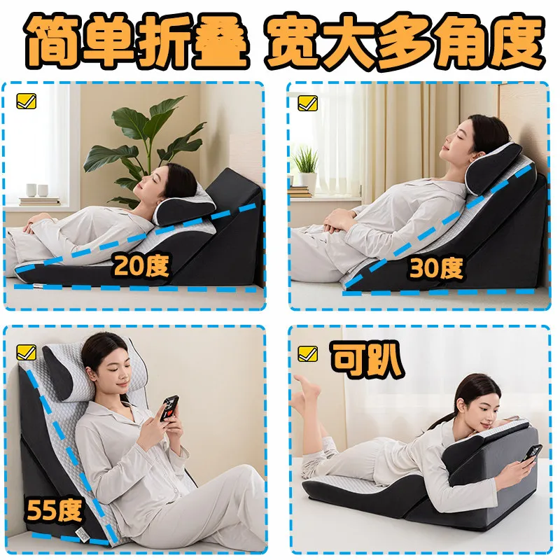 Bed semi-lying cushion slope mattress elderly triangular pillow lift pillow four seasons bed backrest pad