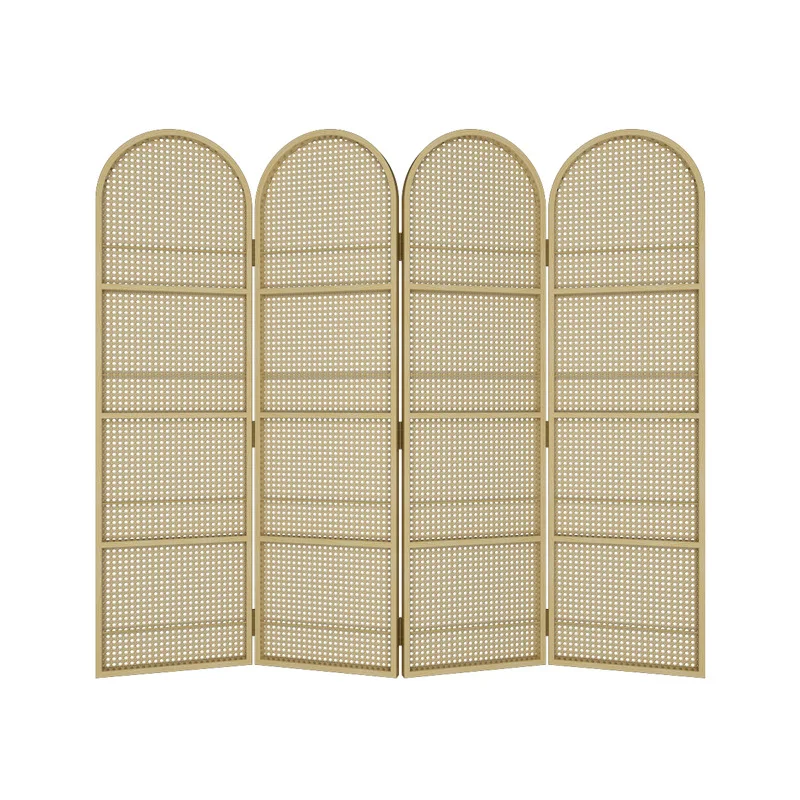 

Japanese modern rattan screen home bedroom living room partition new Chinese simple bookshelf office dining room entrance