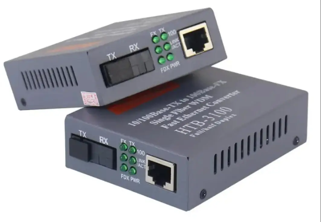 1 paar HTB-3 100AB 20KM AB 10/100Mbps Fiber Optical Media Converter Single mode single Fiber SC Port EINE 1310nm-TX, B 1550nm-TX