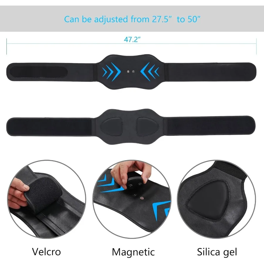 Przenośny stymulator ABS EMS do tonowania mięśni brzucha i całego ciała, sprzęt do ćwiczeń fitness, czarno-niebieski, idealny do użytku domowego i T