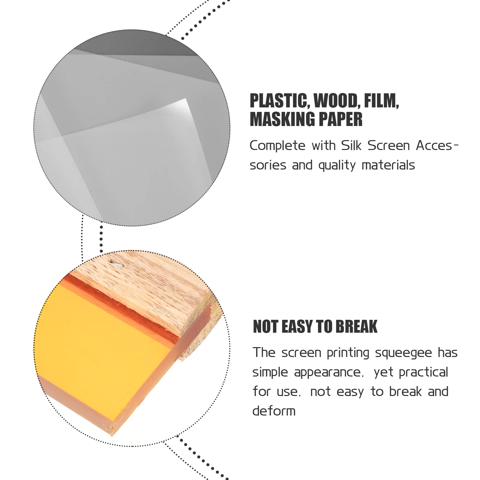 Squeegee Durable Mesh Kit Crafts Textured Paper Wear resistant Board Home Use Wooden Ink Scraper Tool