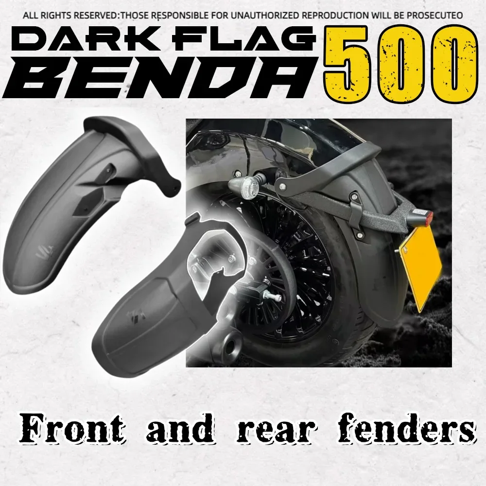 For Benda Dark Flag 500 Darkflag 500 V4 Black Flag 500 front and rear fenders are lengthened and widened