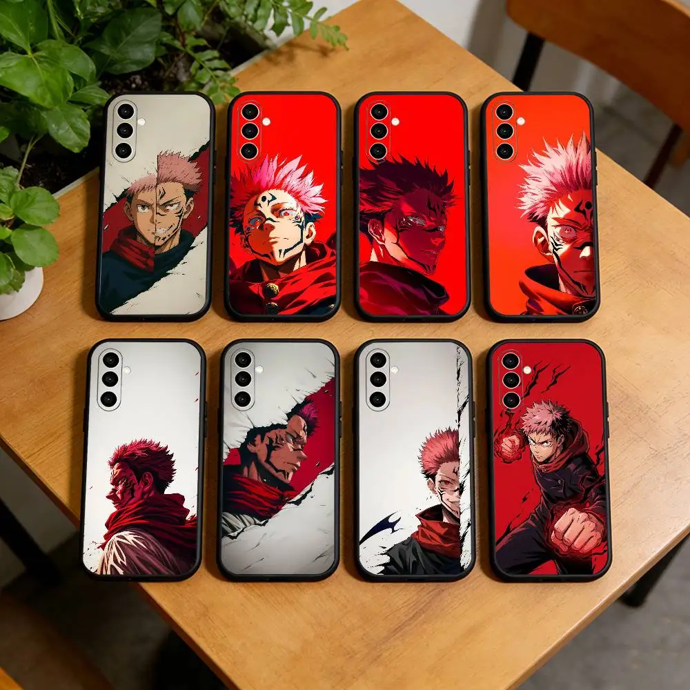 J-Jujutsu K-Kaisen Itadori Y-Yuji  Phone Case For Samsung Galaxy A73,A72,A71,A70,A53,A52,A51,Soft Silicone Black Cover