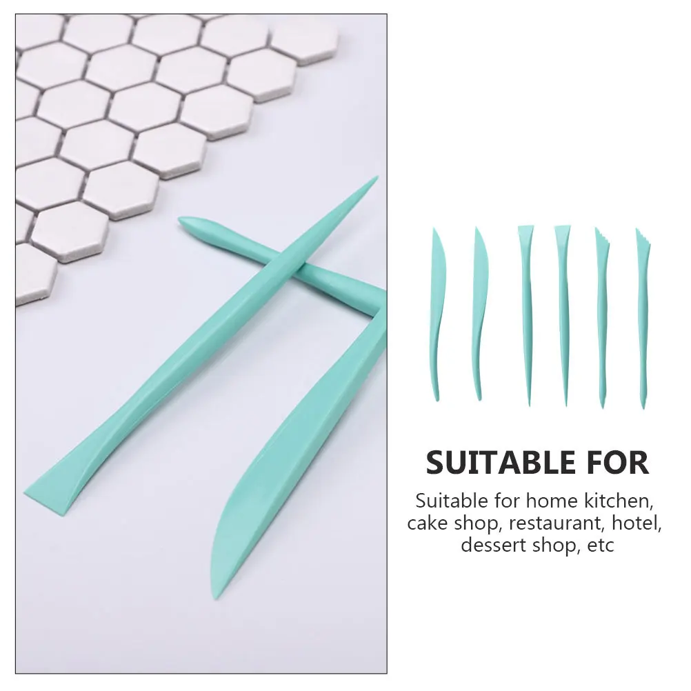 

6pcs Fondant Sculpting Set Green Cake Carving Kit For Baking Decorating Fondant Modeling Tools Cake Supplies Kitchen Baking