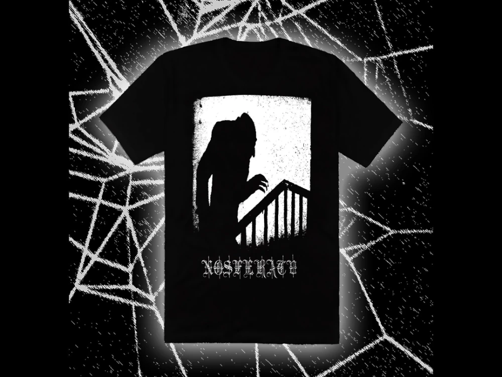 

Nosferatu (1922) - Limited Edition "Staircase" T-shirt, Casual and Comfortable, Unisex Pure Cotton Streetwear Top/T-shirt
