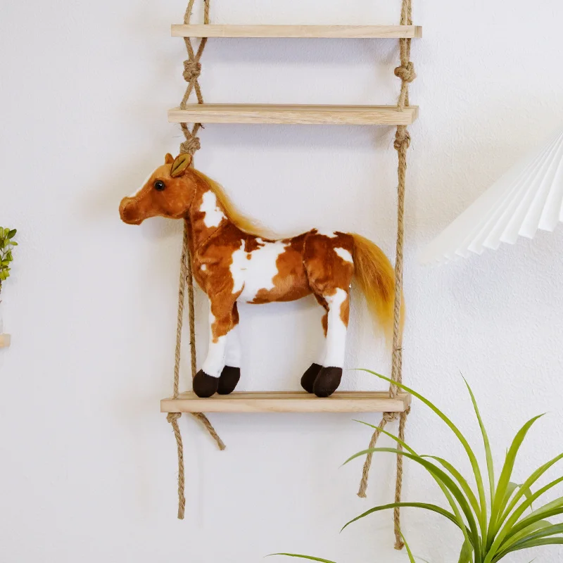 Peluche Caballo De 30 Cm De Felpa Corta – Almohada Decorativa Realista Y Suave – Ideal Para Sala, Dormitorio, Oficina Y Viajes – Regalo Para Niños, Adolescentes Y Adultos