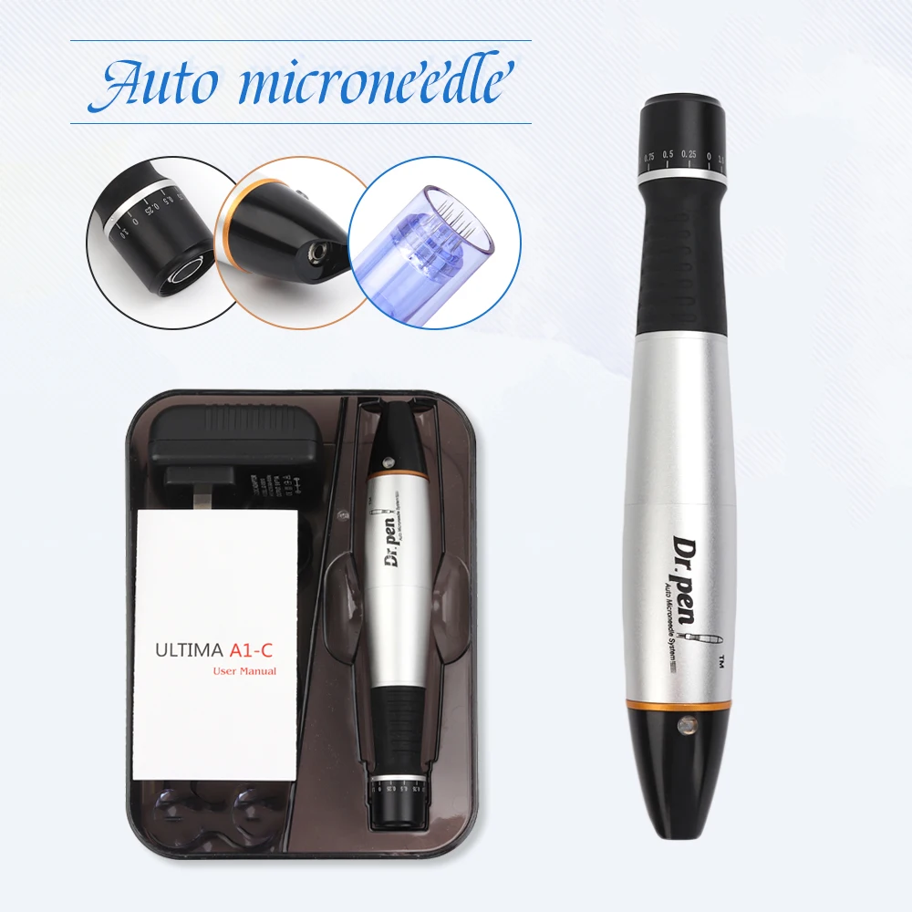 Dr Pen Ultima A1 Bolígrafo con microagujas con cable o inalámbrico con 8 cartuchos Derma Pen Kit automático Microagujas Mesoterapia Dispositivo para