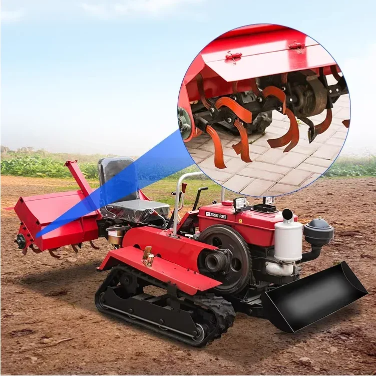 High Quality 25HP35HP Multifunctional Tracked Cultivator Agricultural Equipment, Tracked Tractors Are Hot Selling