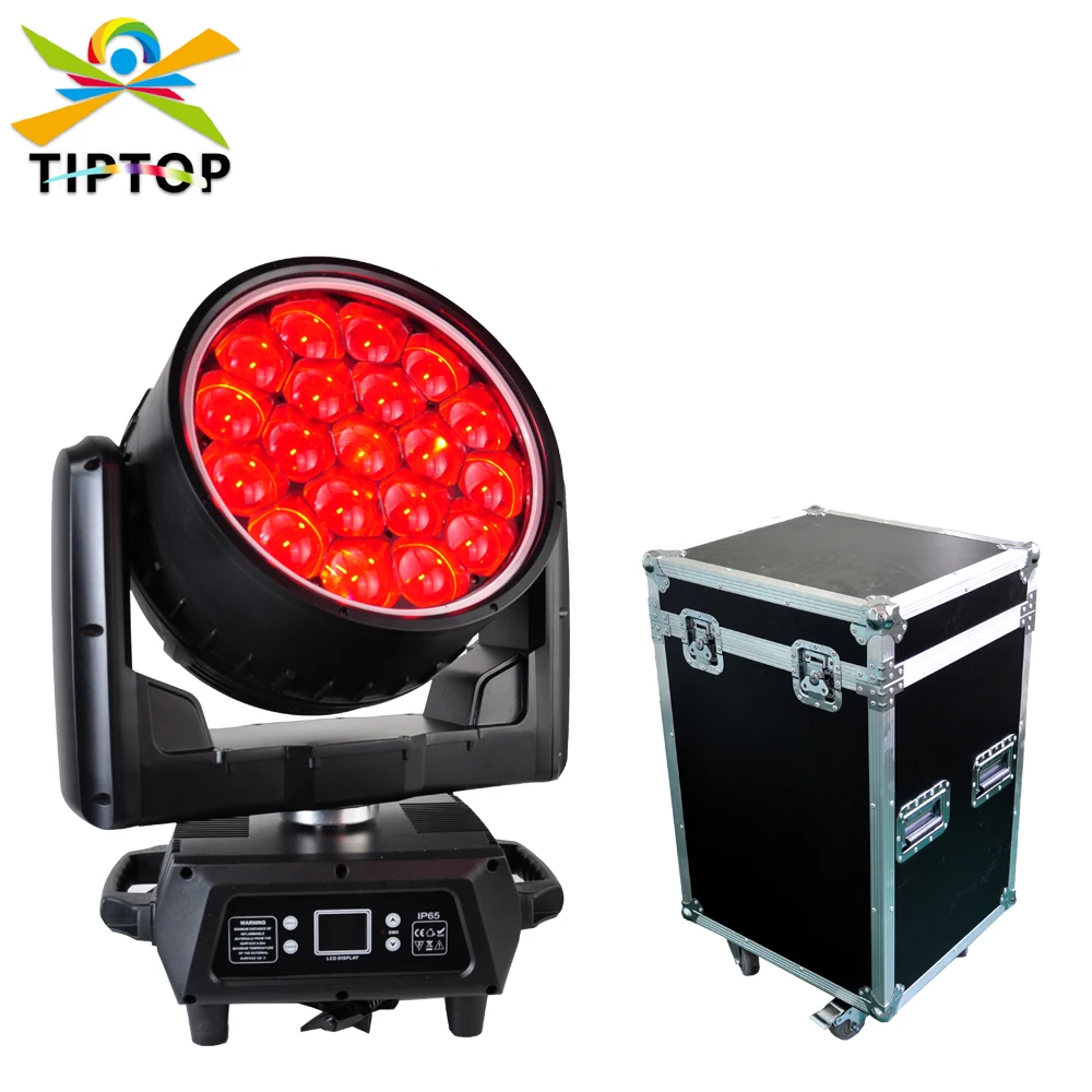 

1IN1 Flightcase Pack LED Super Beam Moving Head Light 19x40W IP65 RGBW Color DJ Equipment Seetronic Waterproof Socket Plug