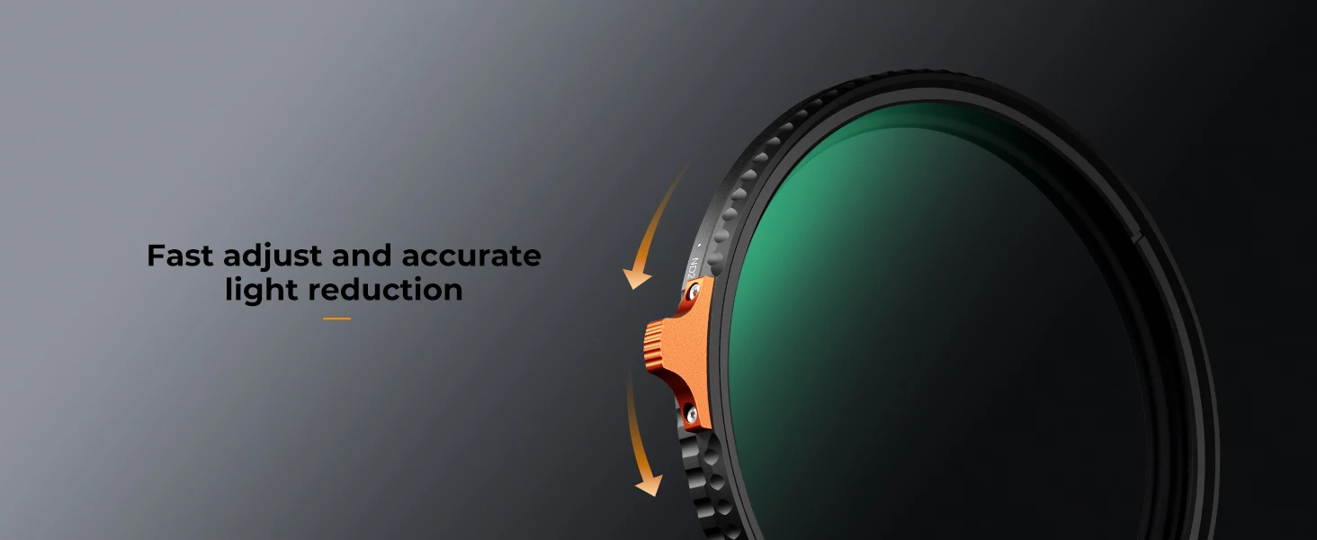K&F Concept 67 mm variabler ND-Filter 77 mm 82 mm ND2 ND400 Ultradünner Neutraldichtefilter NANO-X 49 mm 52 mm 55 mm 58 mm 62 mm 72 mm – Detail 7