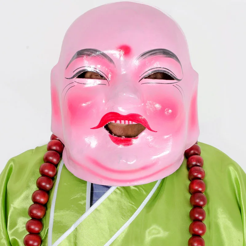 Big Head Doll Head Cover Big Head Buddha Costume Performance Clothing Mask Smiling Face Buddha Arhat Performance Props