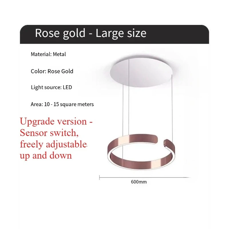 KFKF Moderne Salon Design Ring Decke Kronleuchter Augenschutz LED Lampe Schlafzimmer Esszimmer Studie Anhänger Beleuchtung Leuchte 4