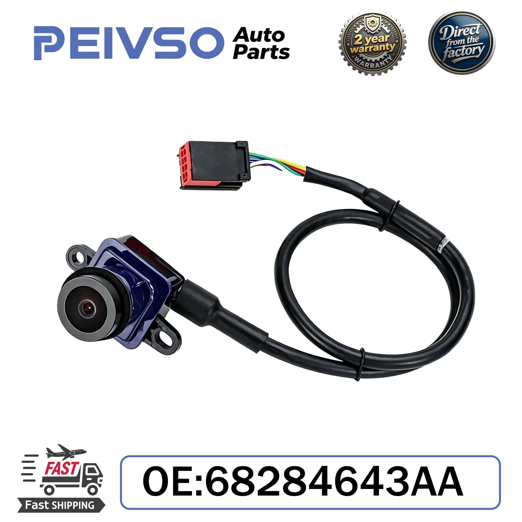 PEIVSO NEW 68284643AA Rear View Backup Camera Parking for Dodge RAM 1500 2500 2016-2023 68284643AC 68284643AB