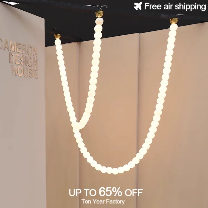 

Nordic Minimalist White Bubble Suspension Pendant Light And Hanging Lamp For Staircase Villa Home Decoration Modern Fixture