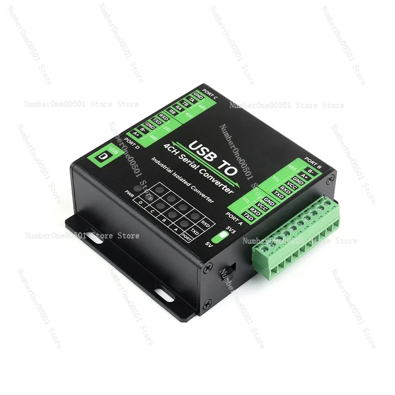 FT4232HL Industrial USB to RS232/485/422/TTL Isolated, Serial Conversion Module